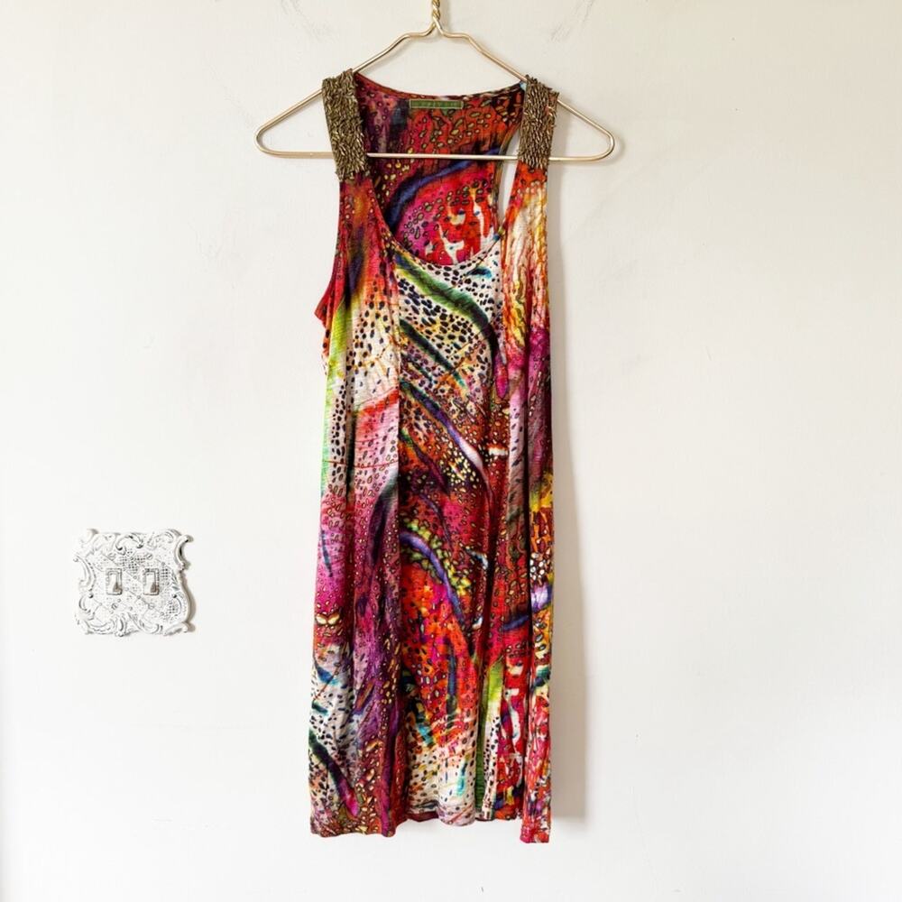 Velvet by Graham and Spencer Multicolor Butterfly Y2K Tank Dress M